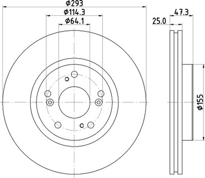 HELLA DISCO DE FRENADO 8DD 355 119-571  