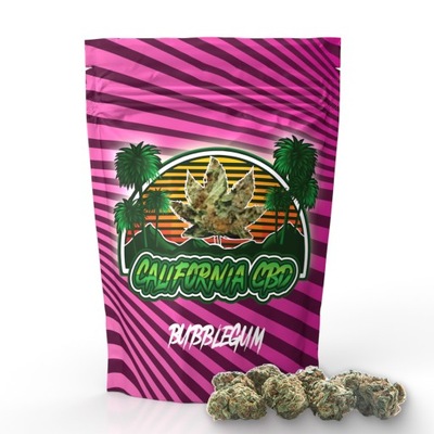 SUSZ KONOPNY CBD BUBBLEGUM 31% 25g CALIFORNIA|ODPRĘŻAJĄCY | AROMATYCZNY