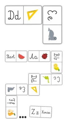 Domino Literkowe do nauki liter (24 karty)