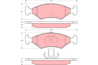 TRW ZAPATAS HAM. FORD P. FIESTA 89-  