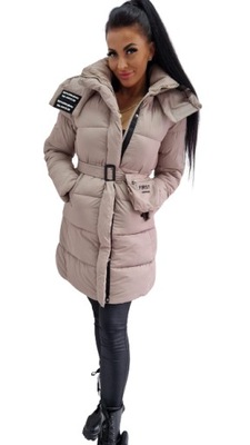 ZIMNÝ KABÁT FIRST S OPASKOM - BÉŽOVÝ XS