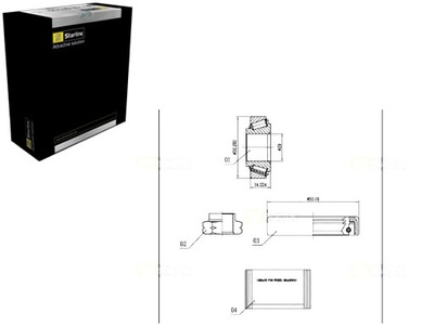 STARLINE JUEGO COJINETE RUEDAS 5020655 BK1168 BK432  