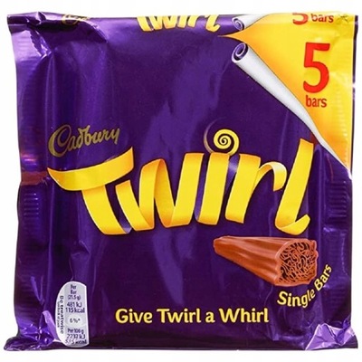Cadbury Twirl Batony Czekoladowe 5szt