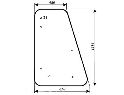 VENTANAS EXCAVADOR WARYNSKI 726A LATERAL  