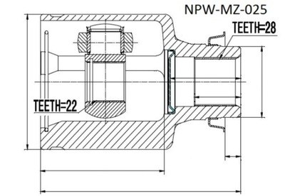 Nty npw-mz-025 набір шарнір, wał привідний фото №1