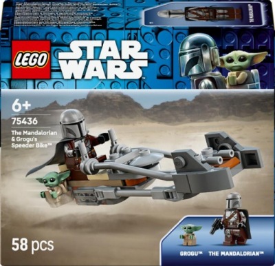 LEGO STAR WARS Śmigacz Mandalorianina i Grogu 75436