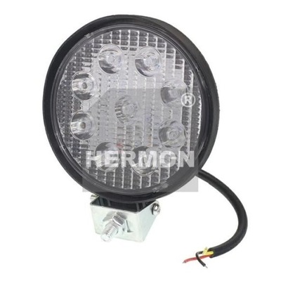 FARO EN FUNCIONAMIENTO DE DIODOS LUMINOSOS OKRAGLA, 9 DIODO LUMINOSO LED 12V, FI 116MM, GRUBOSC - 28MM, CUERPO  