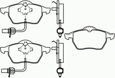 КОЛОДКИ ТОРМОЗНЫЕ ПЕРЕД AUDI A4 B7 1.6-3.2 04-08