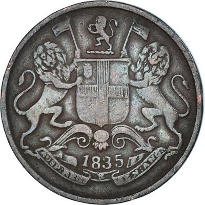 Moneta, INDIE BRYTYJSKIE, 1/4 Anna, 1835, EF(40-45