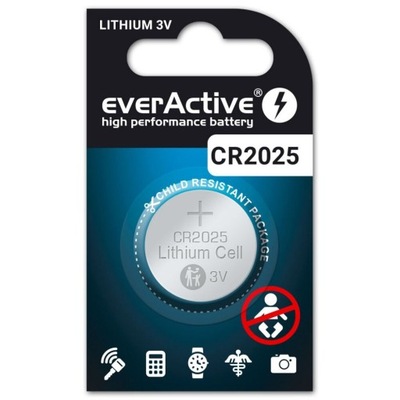 Bateria litowa everActive CR2025 - 1 szt blister