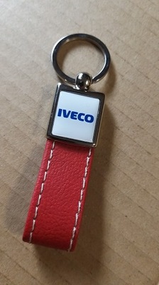 COLGANTE PARA LLAVES CUERO CORREA IVECO ROJO  