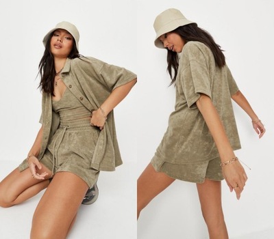 MISSGUIDED KOSZULA OVERSIZE KHAKI (32)