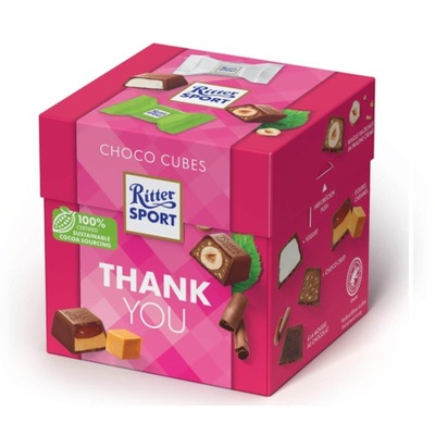 RITTER SPORT SCHOKOWURFEL THANK YOU 176G PUDEŁECZKO