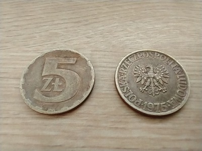 Moneta Polska PRL 5 złotych 1975 b.z.