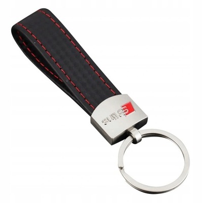 KEYRING AUDI WITH LINE S-LINE LEATHER ALUMINIUM A3 A4 A5  