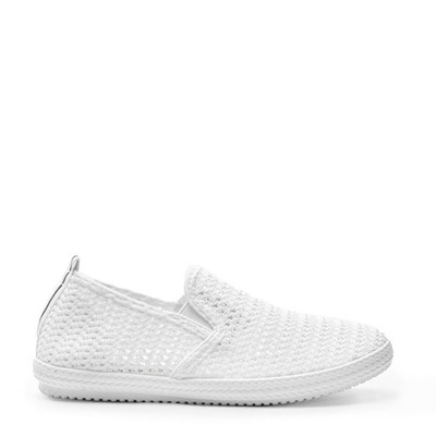 Białe ażurowe tenisówki damskie buty LW-109 38