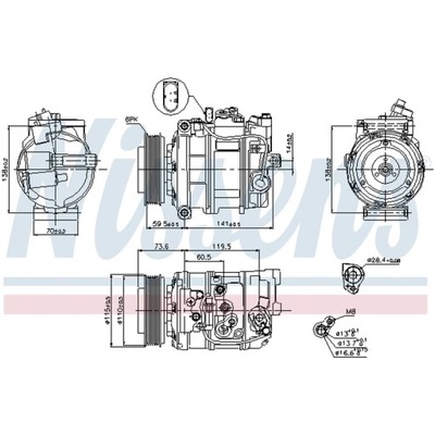 КОМПРЕСОР, КОНДИЦІОНЕР NISSENS 89092