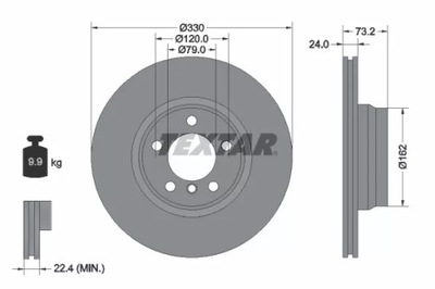 DISCO DE FRENADO 92242003 TEXTAR  