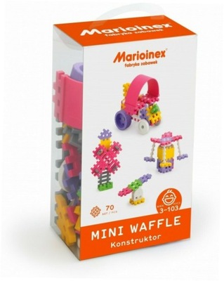 Mini Waffle Konstruktor Dziewczynka 70el Marioinex