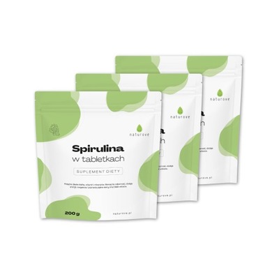 Spirulina w tabletkach naturove 3x200g