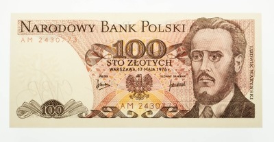 100 ZŁOTYCH 17.05.1976, seria AM st.1