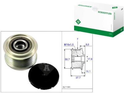 Генератор - сцепление односторонний schaeffler ina 535 0128 10 фото №1