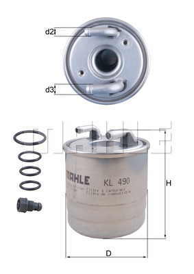 FILTRO COMBUSTIBLES KL 490D  