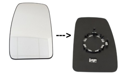 Вкладиш дзеркало з підігрівом l renault master iii 10- фото №1