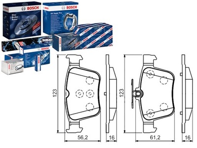 BOSCH КОМПЛЕКТ КОЛОДОК ТОРМОЗНЫХ BOS, 0 986 494 6