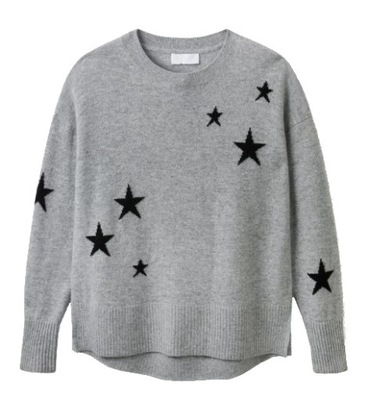 KASZMIROWY SWETER W GWIAZDKI THE WHITE COMPANY XL