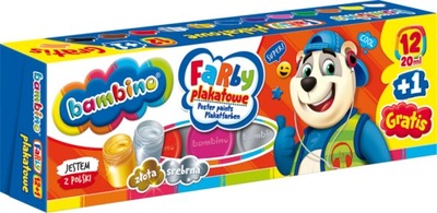 FARBY PLAKATOWE BAMBINO 20ml 12KOL