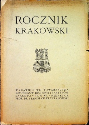 Rocznik Krakowski Tom XV 1913 r