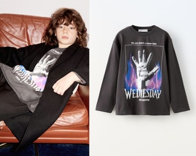 Zara koszulka Wednesday Addams