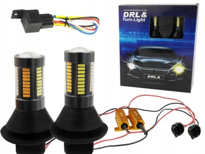 LUZ LUCES DIODO LUMINOSO LED 66 SMD W21W CAN BUS LUCES DIRECCIONALES T20 (IN221)  