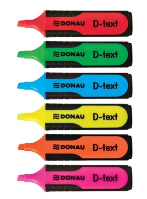 Mazaki Fluorescencyjne DONAU Zestaw 6 Kolorów