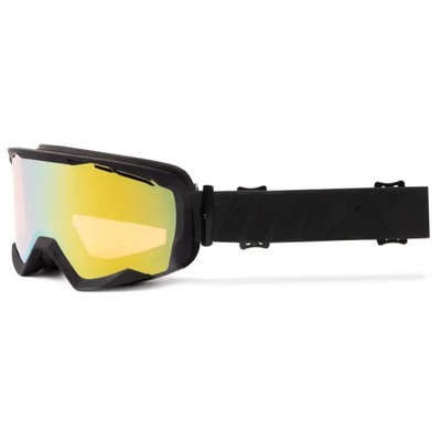 GAFAS IMX ENDURANCE SNOW BLACK MATT/BLACK - VENTANAS GOLD IRRIDIUM + BROWN  