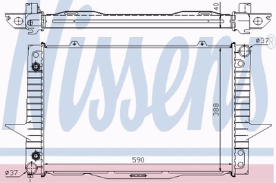 NISSENS 65535A CHLODNICA, SISTEMA DE REFRIGERACIÓN  