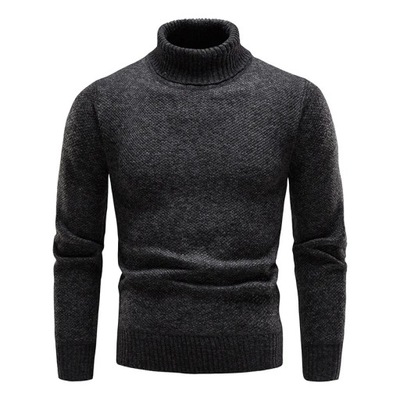 sweter męski Markowe męskie swetry z golfem i pulowery nowy modn
