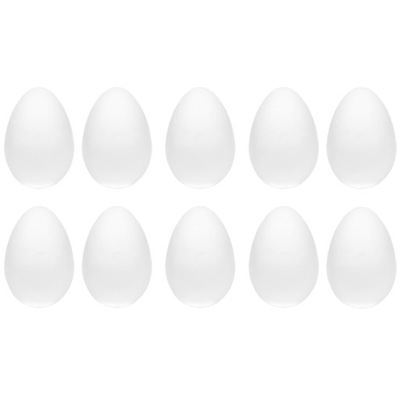 Jajka styropianowe do ozdabiania - 10 cm, 10 szt.