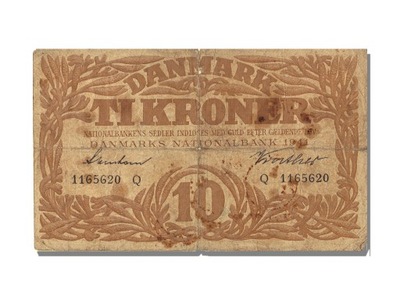 Banknot, Dania, 10 Kroner, 1941, VF(30-35)