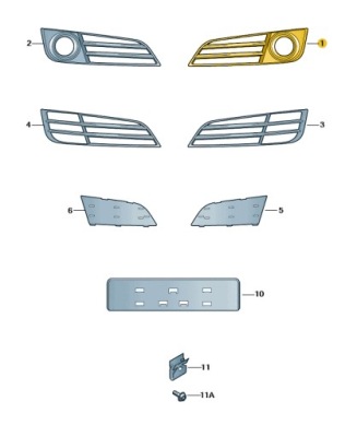 Решётка решётка радиатора заглушка бампера audi a8 d4 левая przedlift aso оригинал фото №1
