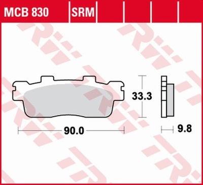 TRW LUCAS ZF TRINKELĖS STABDŽIŲ KH498 SINTER KAWASAKI J 125 '16-, J 300 '14-, 