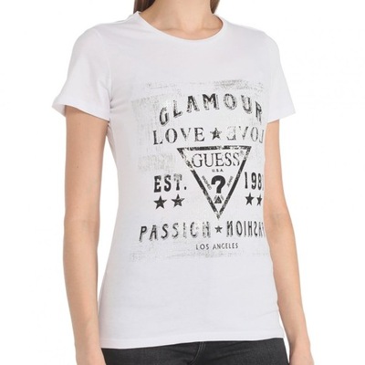 Guess t-shirt koszulka damska biała W3RI62JA900-G011 L