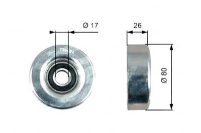 Gates ролик направляющая ремень honda city civic viii фото №1