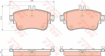 КОЛОДКИ ТОРМОЗНЫЕ ПЕРЕД TRW GDB1933