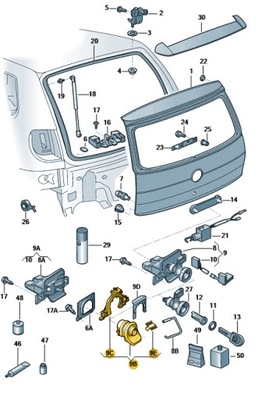 GUMOVÁ VAŇA DO KUFRA VW FOCUS 05-12–