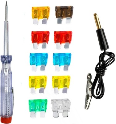 Предохранители стандарт набор предохранителей + próbnik тестер напряжения фото №1