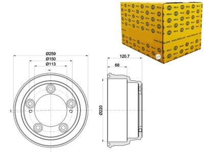 БАРАБАНИ ГАЛЬМІВНІ 2 ШТУКИ. H-1 TRAVEL TQ H100 PLATFORM CHASSIS HR PORTER