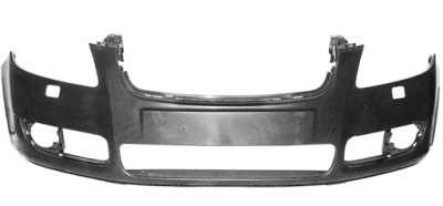 Бампер передній skoda fabia, roomster '06-'10 фото №1