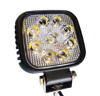 Лампа світлодіодна робоча 9 led протитуманна фара прожектор 27w spot epistar pro led 10-30v фото №1